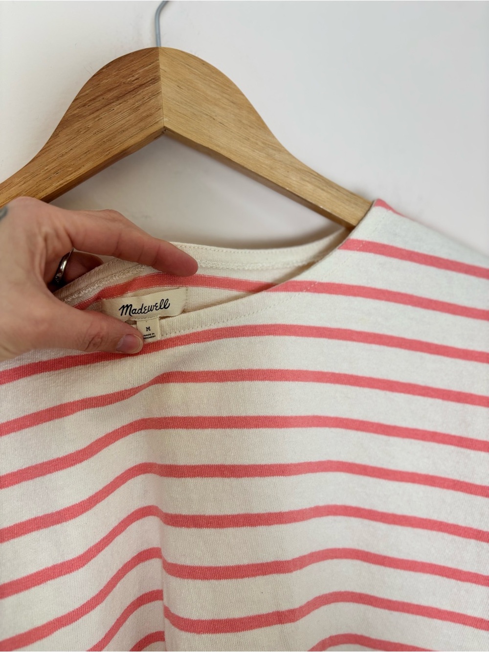 Madewell Boxy Crop Tee In Stripe - Picture 3 of 7